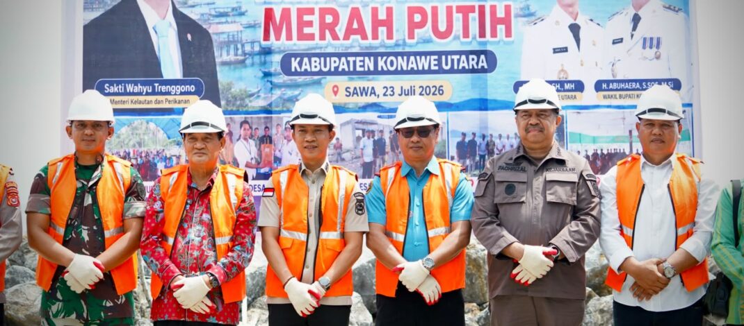 Peletakan Batu Pertama Kampung Nelayan Merah Putih, Bupati Konawe Utara Tegaskan Komitmen Bangun Masa Depan Masyarakat Pesisir
