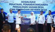 WAKILI BUPATI KONAWE UTARA, H. ABUHAERA BUKA SOSIALISASI PENGALIHAN SAHAM DESA, TEGASKAN PENTINGNYA TATA KELOLA TRANSPARAS